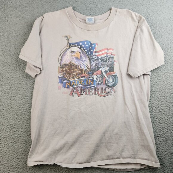 Royal Other - VTG 3D Emblem Harley Davidson Shirt Extra Large 80s Bald Eagle Single Stitch